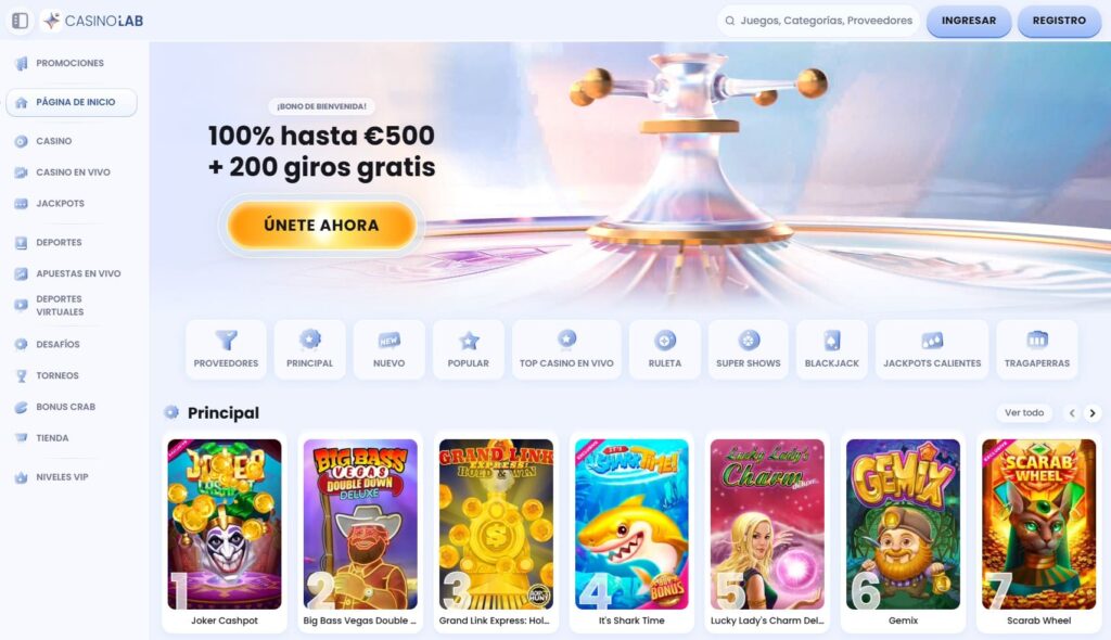 CasinoLab Diseño e Interfaz