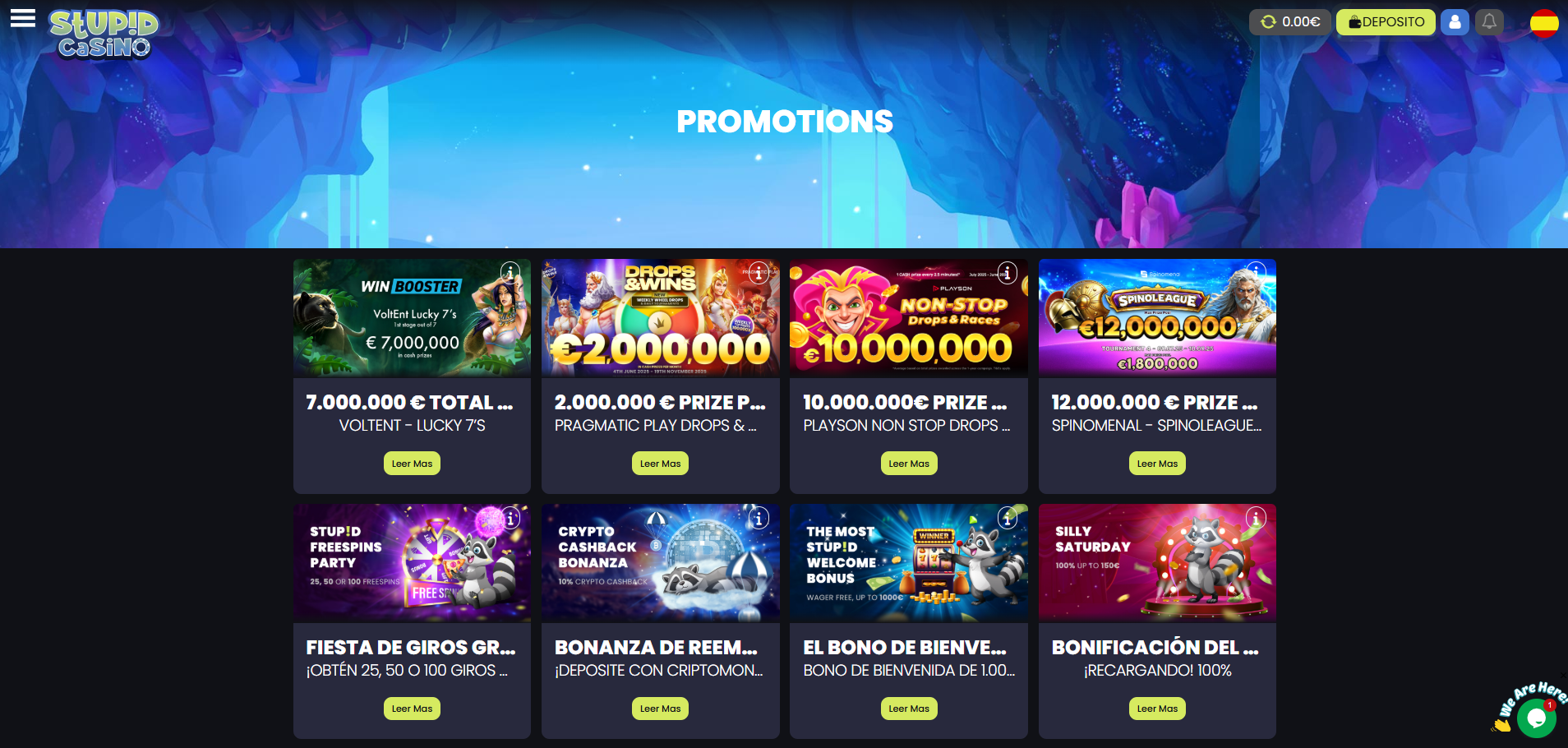Bonos y Promociones en Stupid Casino